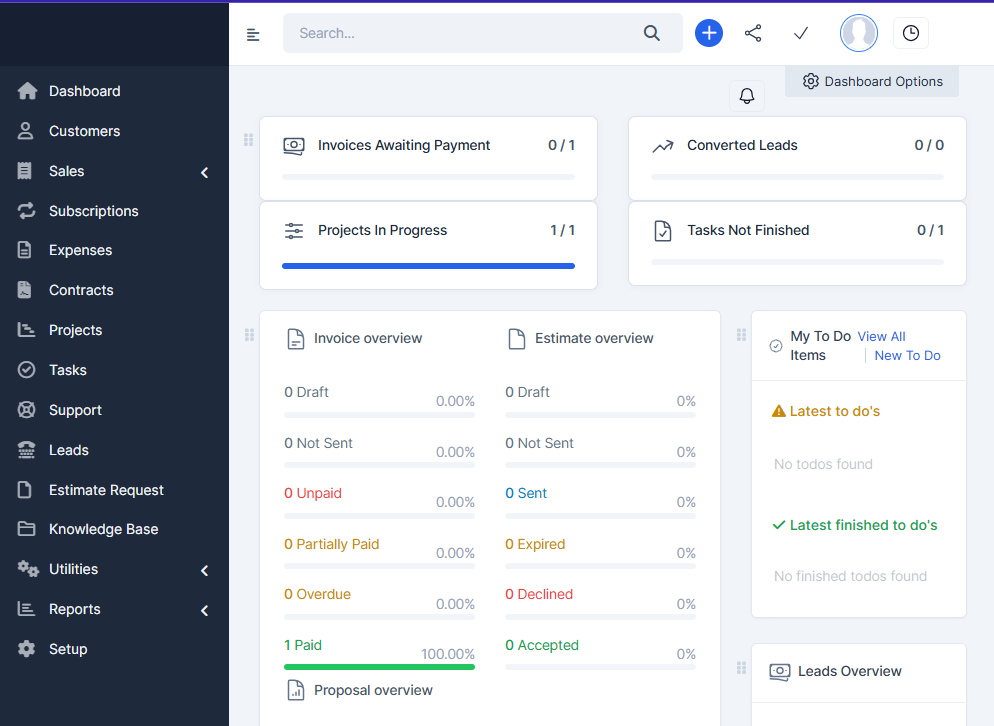Perfex CRM Integration